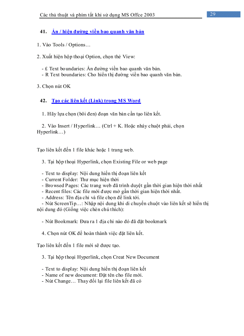 image for page Các thủ thuật khi sử dụng Microsoft Office