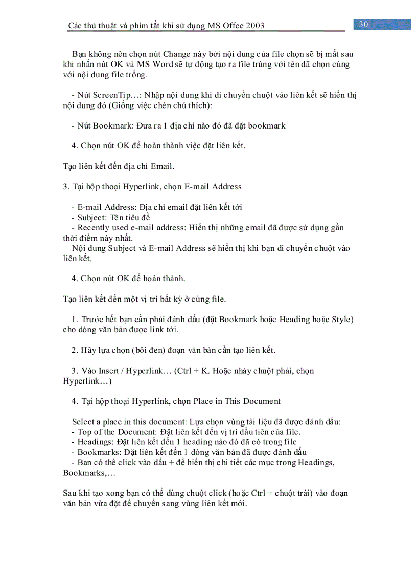 image for page Các thủ thuật khi sử dụng Microsoft Office