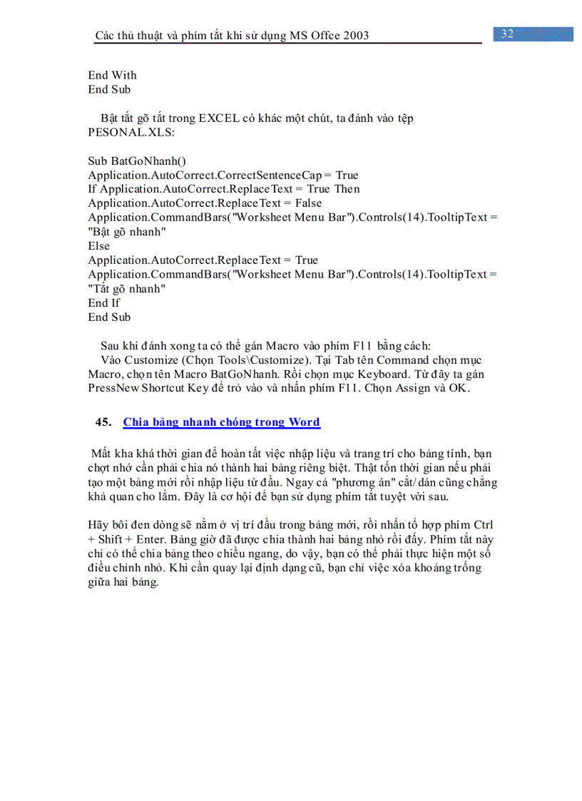 image for page Các thủ thuật khi sử dụng Microsoft Office