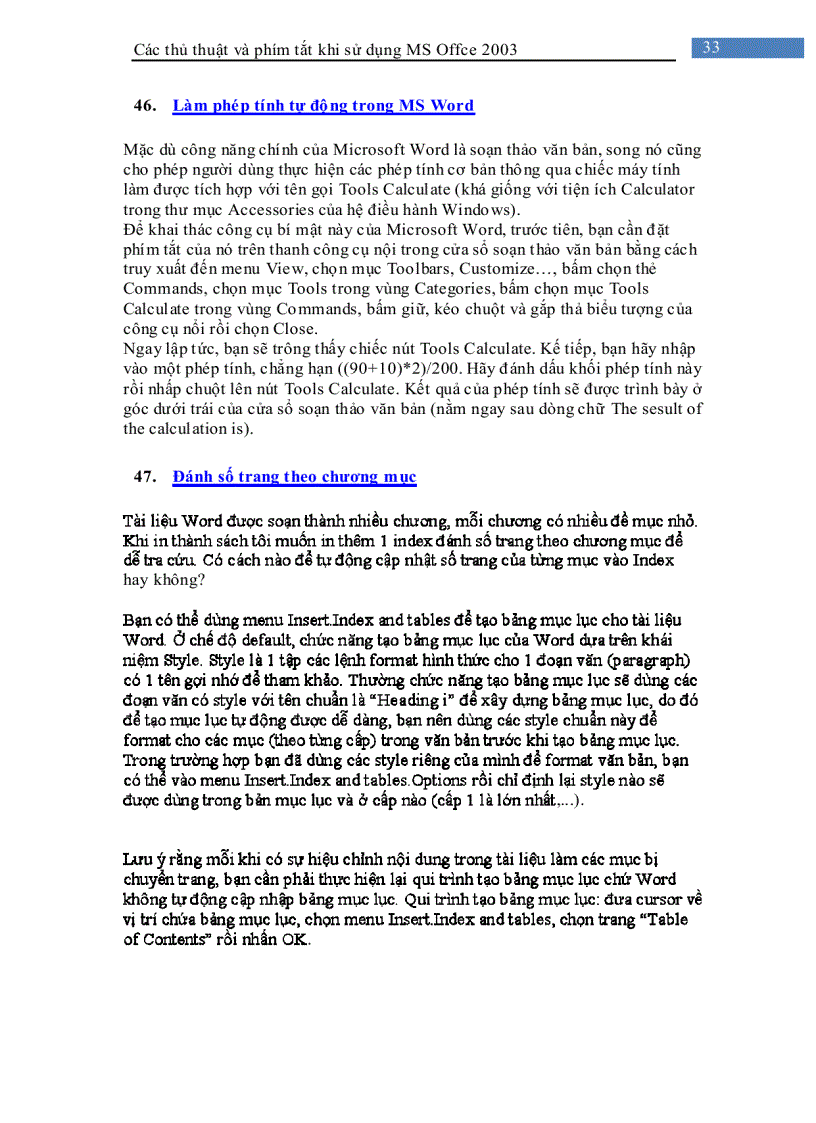 image for page Các thủ thuật khi sử dụng Microsoft Office