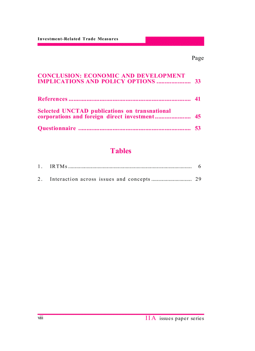 image for page Investment related Trade measures