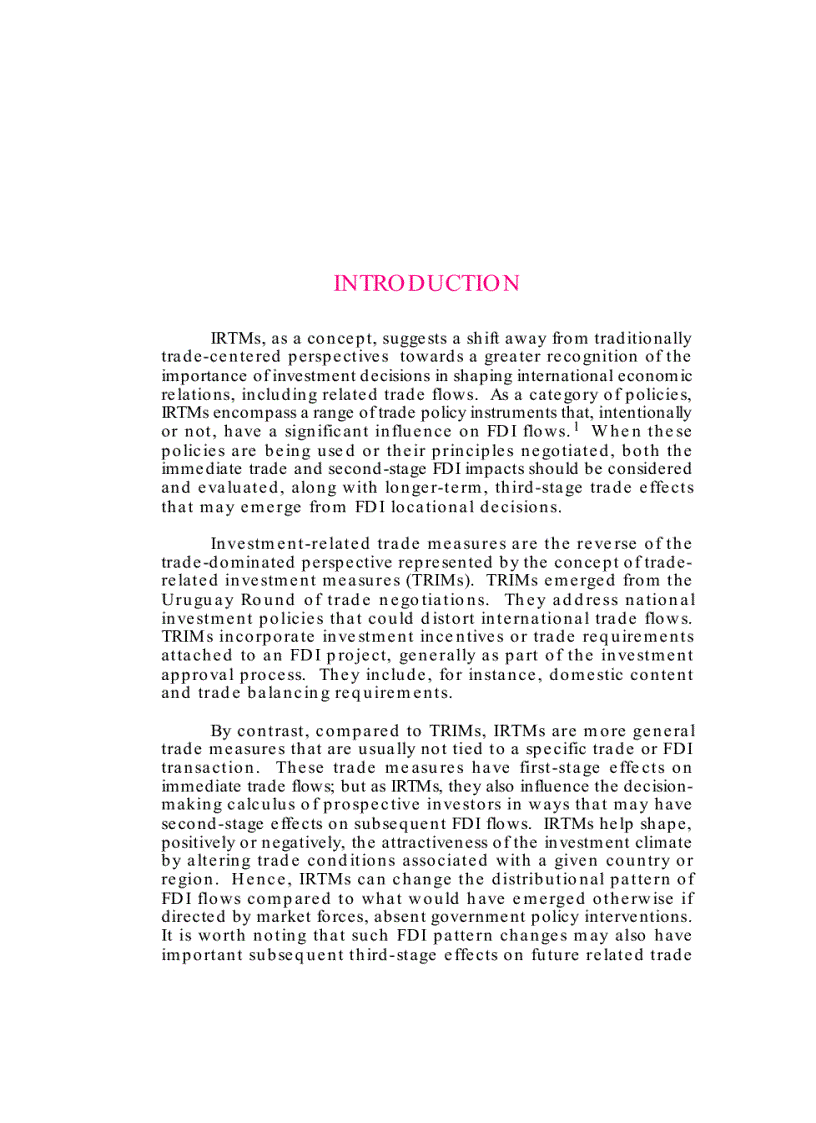 image for page Investment related Trade measures