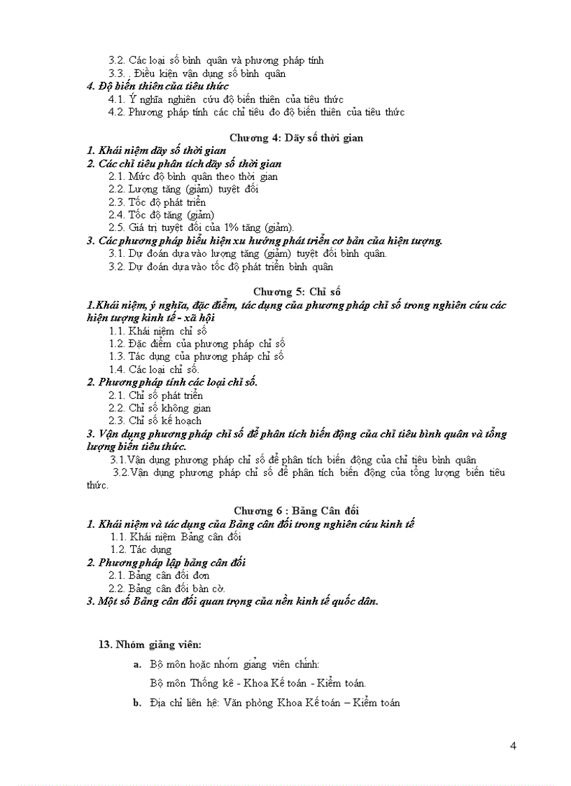 image for page ĐỀ CƯƠNG CHI TIẾT HỌC PHẦN Nguyên lý Thống kê Kinh tế