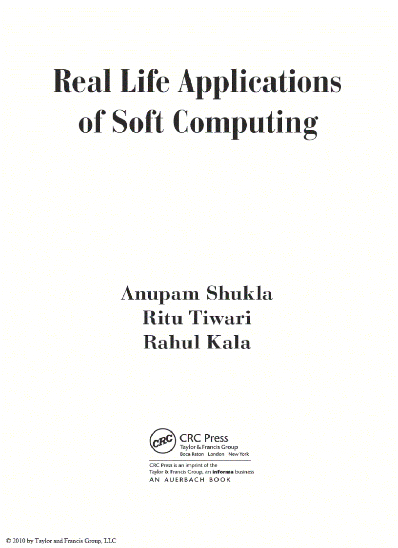 image for page Real Life Applications of Soft Computing