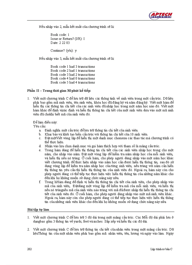 image for page Lập Trìnhh C Session 20 Lab