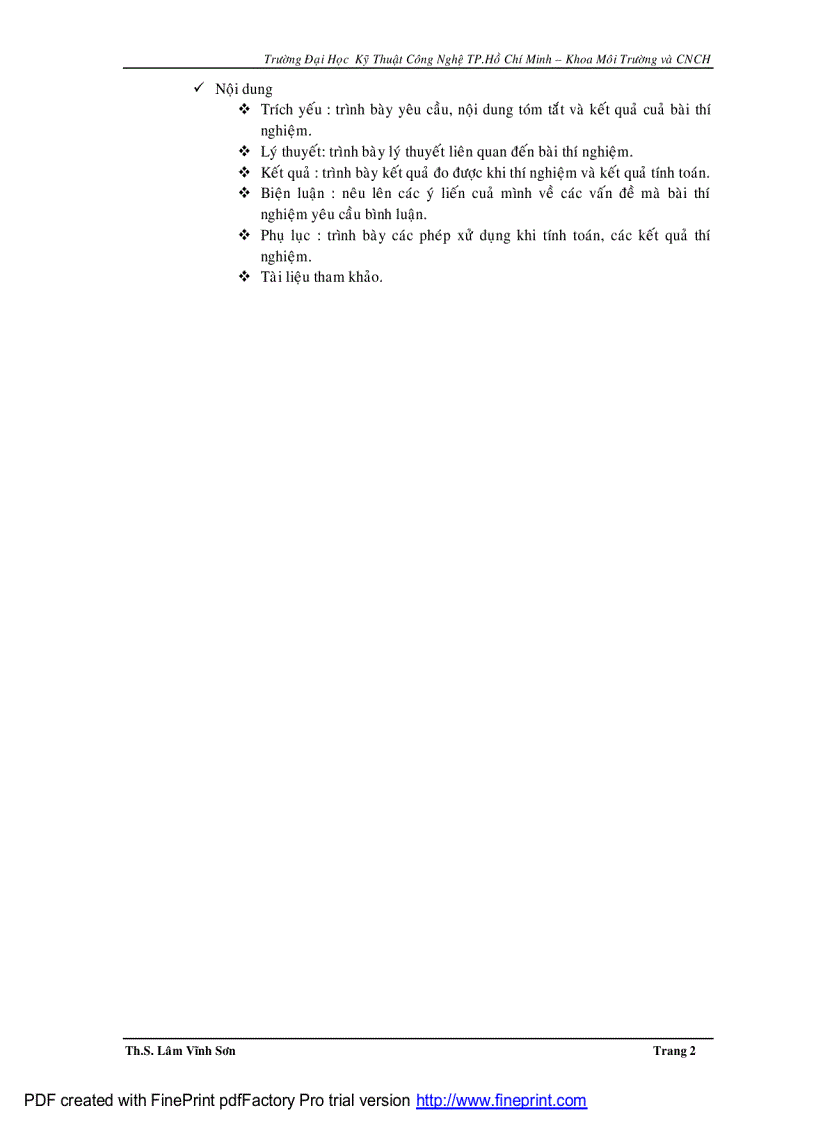 image for page Giáo trình thực hành xử lý nước thải