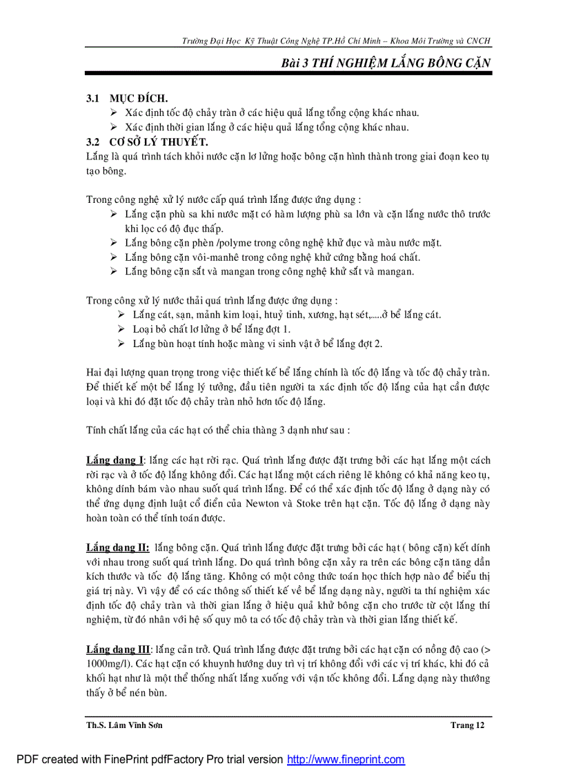 image for page Giáo trình thực hành xử lý nước thải