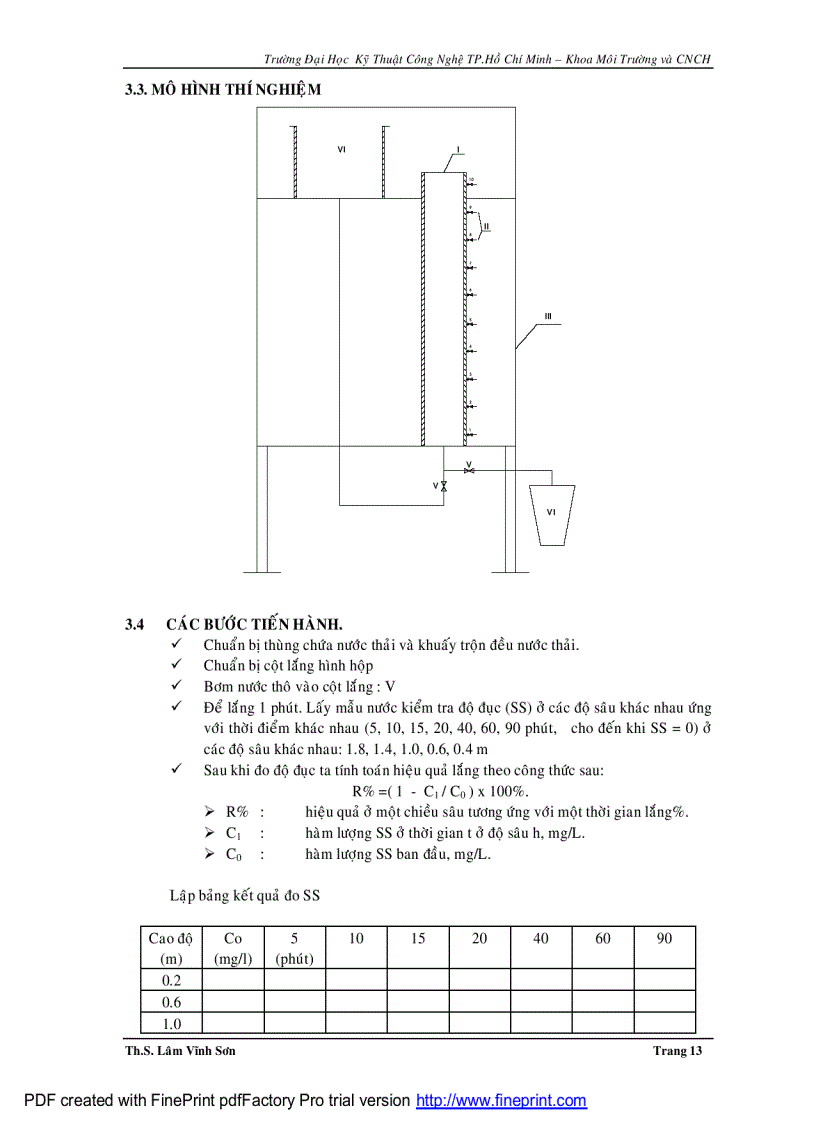 image for page Giáo trình thực hành xử lý nước thải