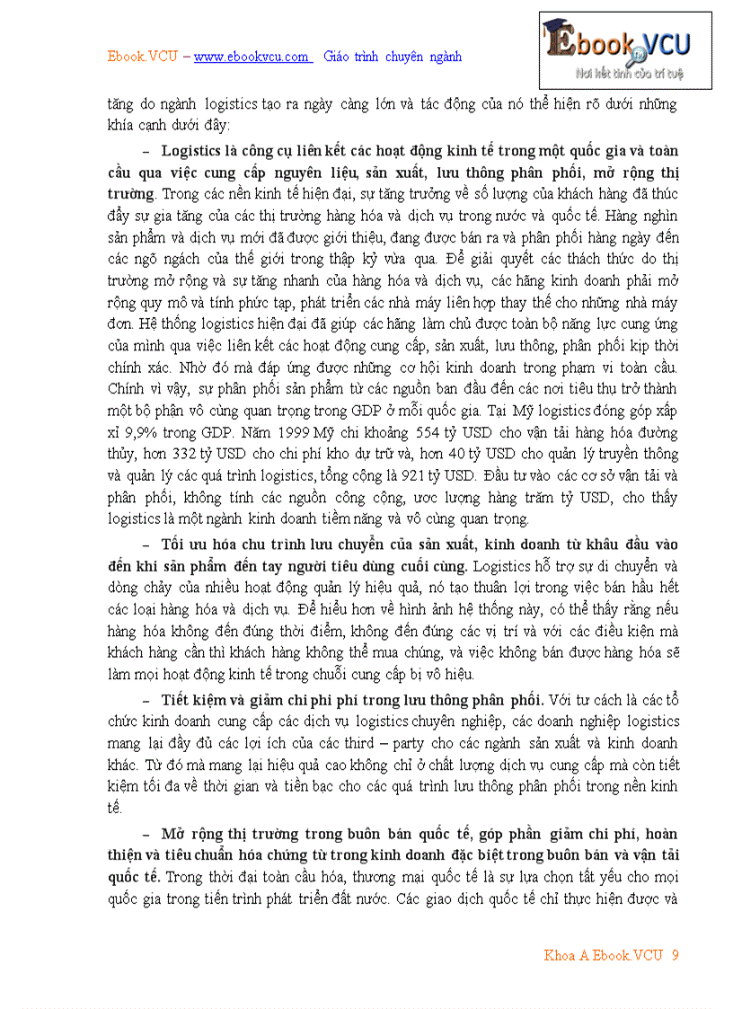 image for page Tài liệu môn học Quản trị Logistics