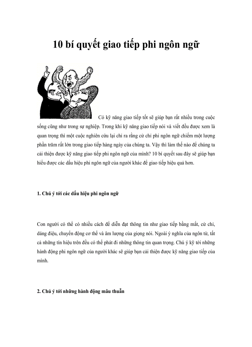 image for page Kỹ năng giao tiếp 10 bí quyết giao tiếp phi ngôn ngữ
