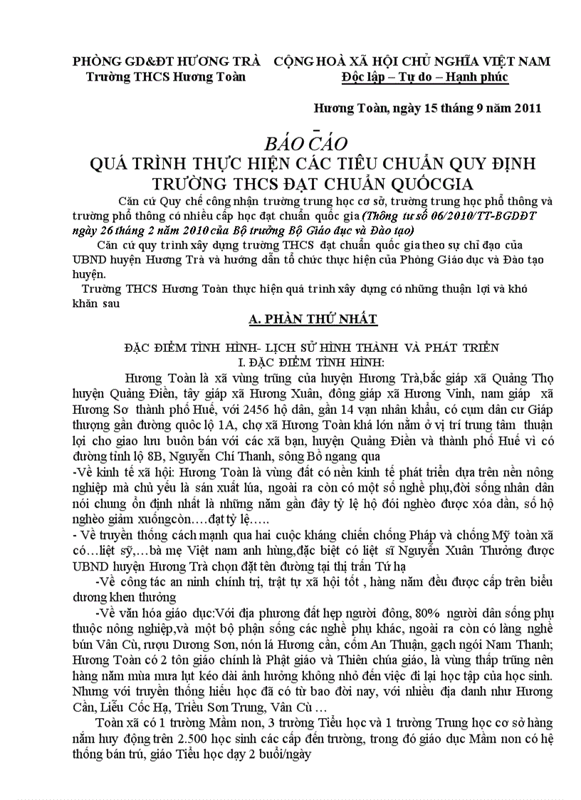 image for page Báo cáo quá trình thực hiện các tiêu chuẩn quy định trường thcs đạt chuẩn quốcgia