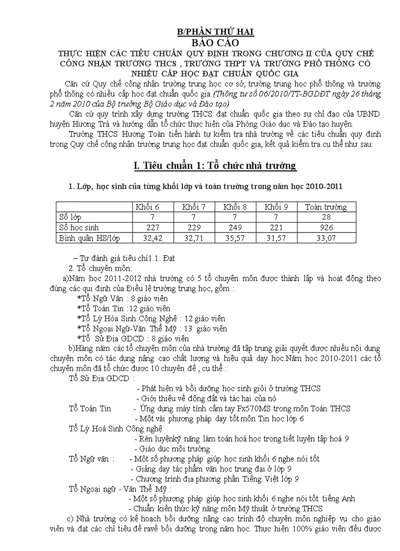 image for page Báo cáo quá trình thực hiện các tiêu chuẩn quy định trường thcs đạt chuẩn quốcgia