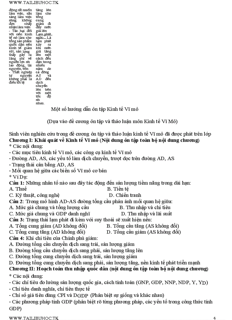 image for page Tài liệu ôn thi kinh tế vĩ mô trắc nghiệm