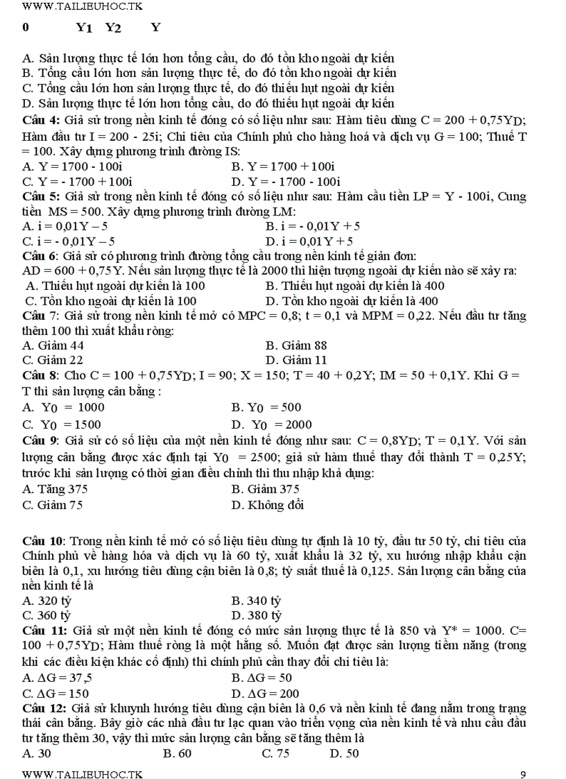 image for page Tài liệu ôn thi kinh tế vĩ mô trắc nghiệm