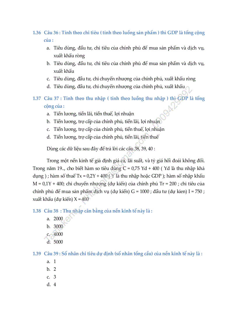 image for page 4 Bộ đề trắc Nghiệm vĩ mô