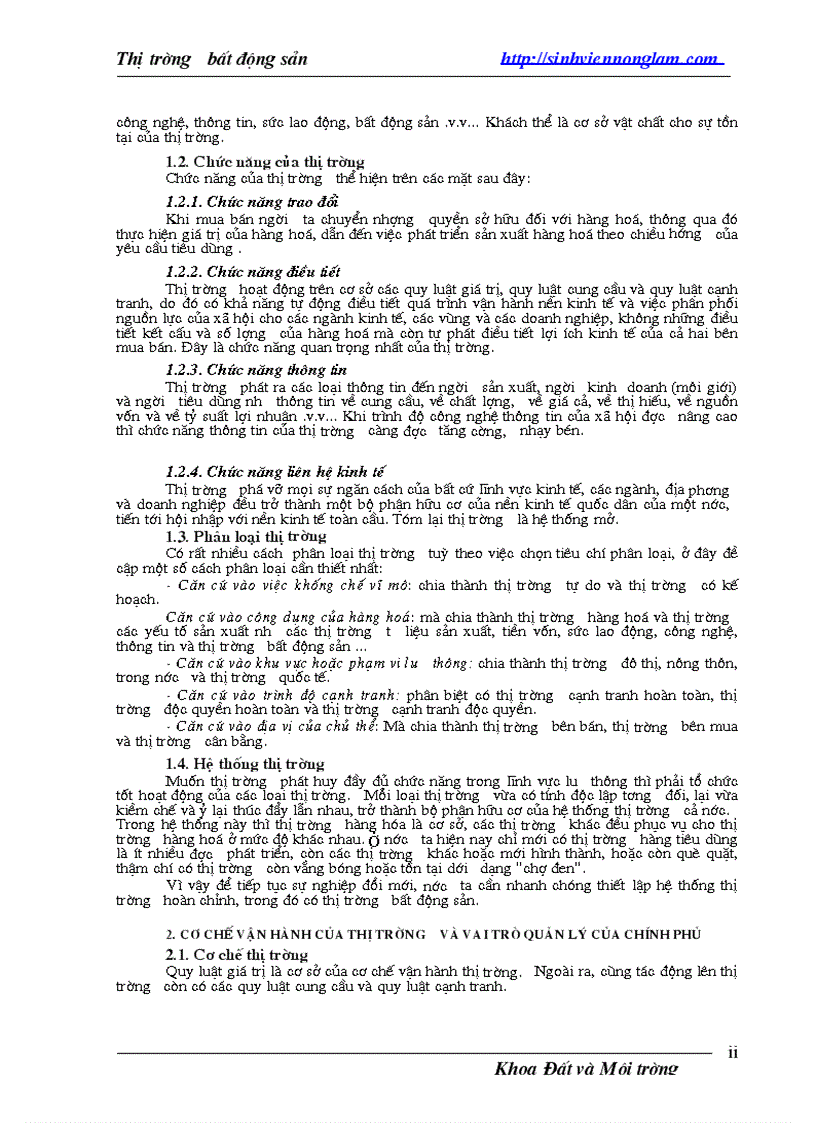 image for page Giáo trình thị trường bất động sản 1