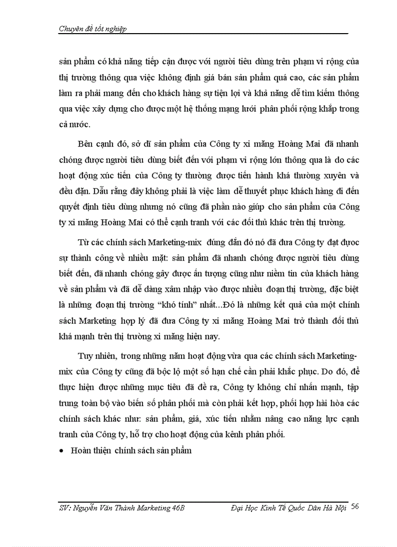 image for page Một số giải pháp Marketing nhằm hoàn thiện hiệu quả hoạt động của hệ thống kênh phân phối tại Công ty xi măng Hoàng Mai