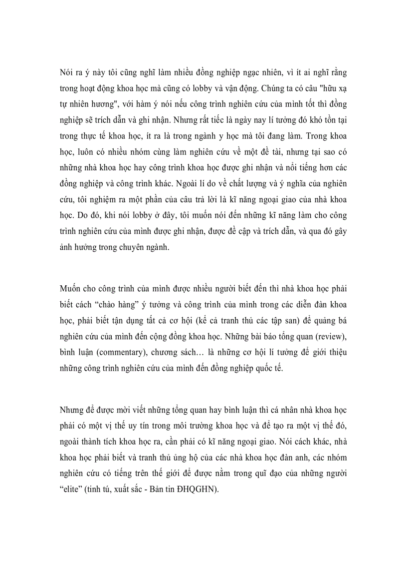 image for page Kỹ năng mềm cho nhà khoa học