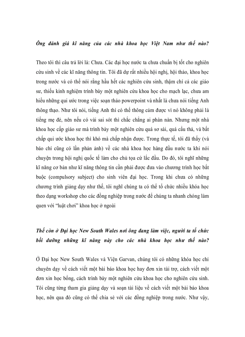 image for page Kỹ năng mềm cho nhà khoa học