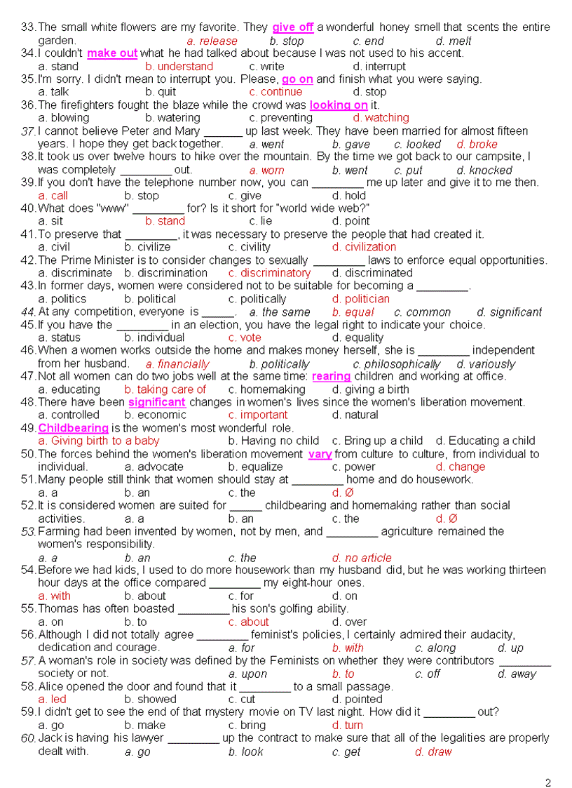image for page Bài tập trắc nghiệm tiếng anh lớp 12 Unit 15