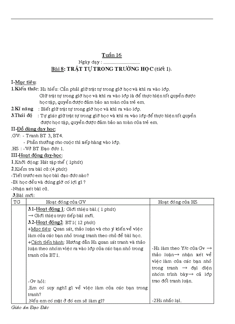 image for page Giáo án Đạo Đức tuần 1 18