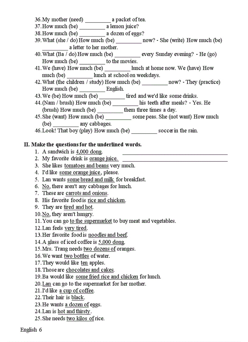 image for page Ôn tập tiếng anh 6