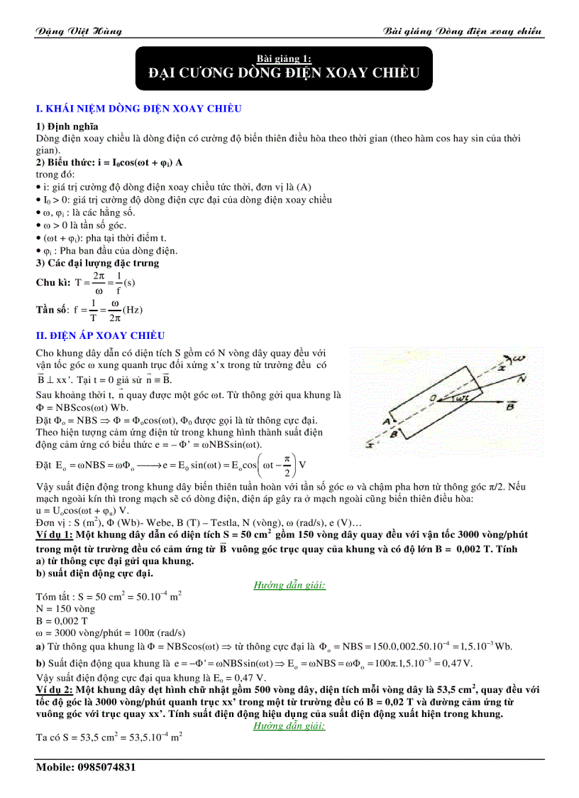 image for page Đại Cương về Dòng diẹn xoay chiều Lê Việt Hùng