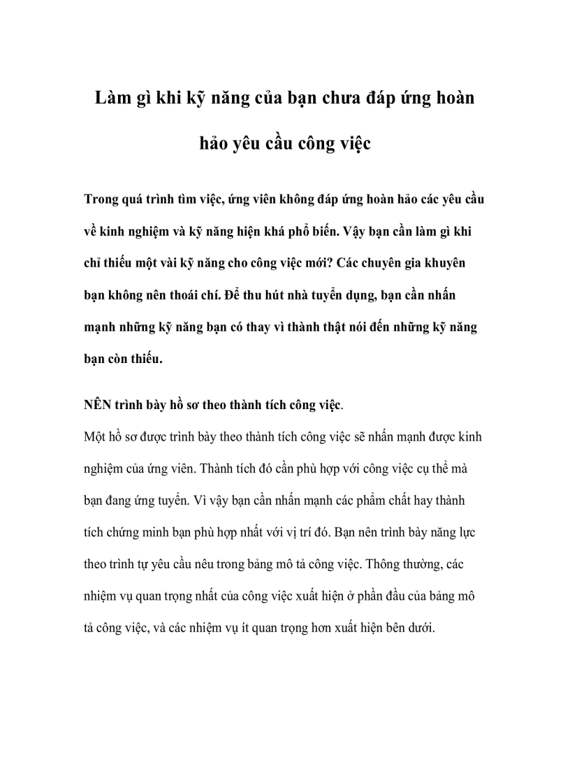 image for page Làm gì khi kỹ năng của bạn chưa đáp ứng hoàn hảo yêu cầu công việc