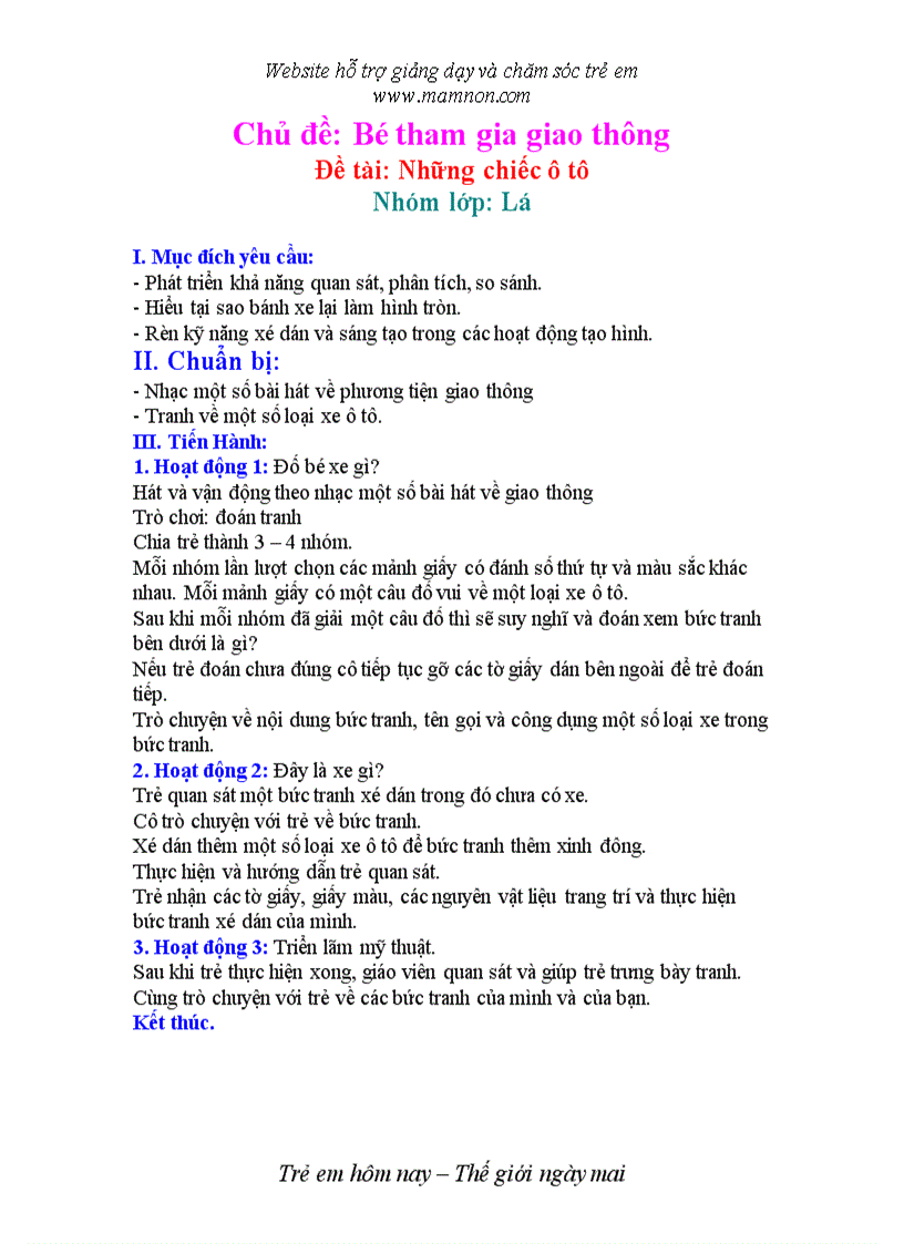 image for page Đề tài Những chiếc ô tô