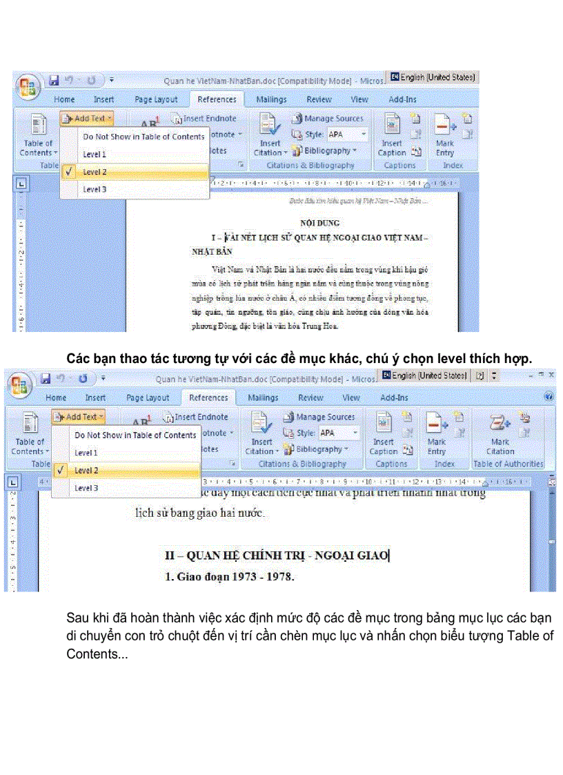 image for page Tạo mục lục tự động trong word 2007 và word 2010