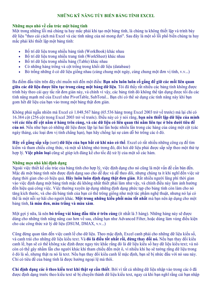 image for page Những mẹo trong excel