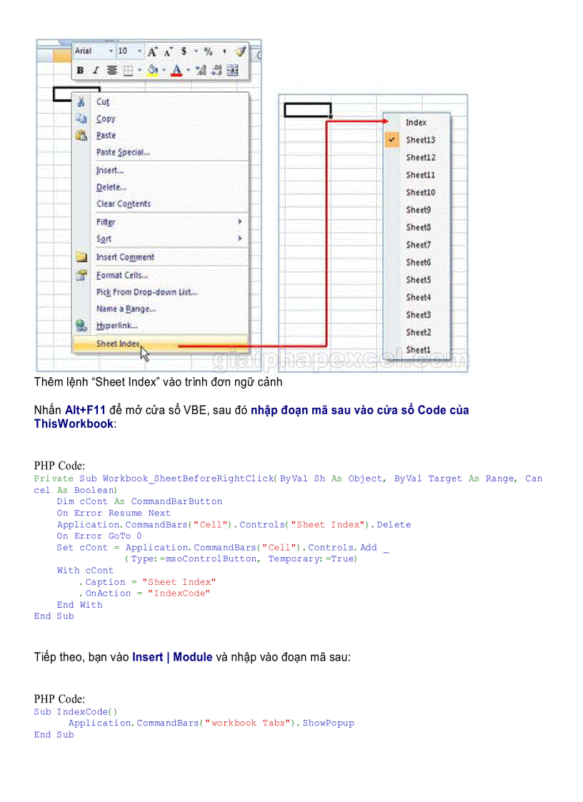 image for page Những mẹo trong excel