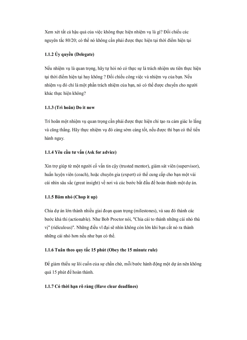 image for page Giải quyết sự chần chừ Procrastination