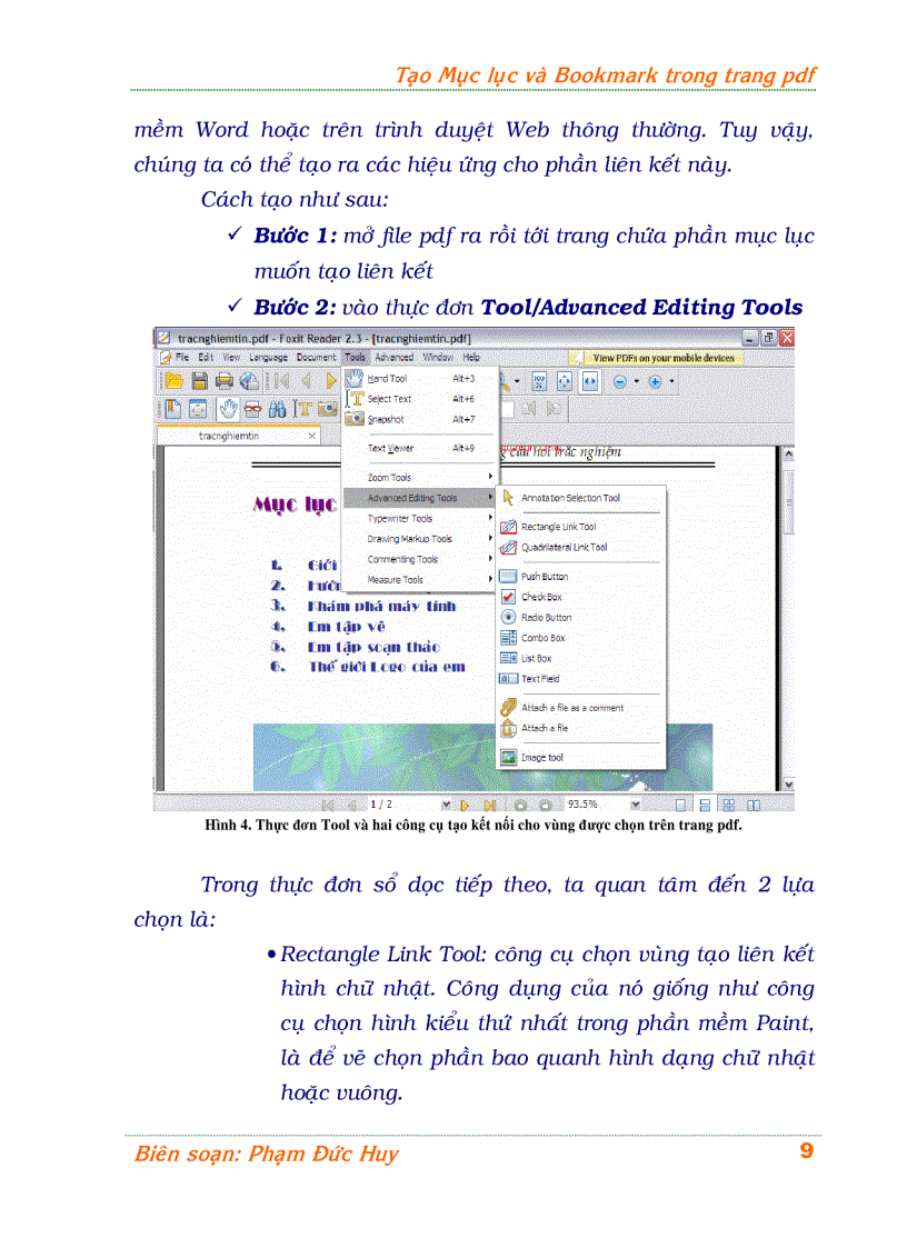 image for page Hướng dẫn tạo mục lục cho file PDF