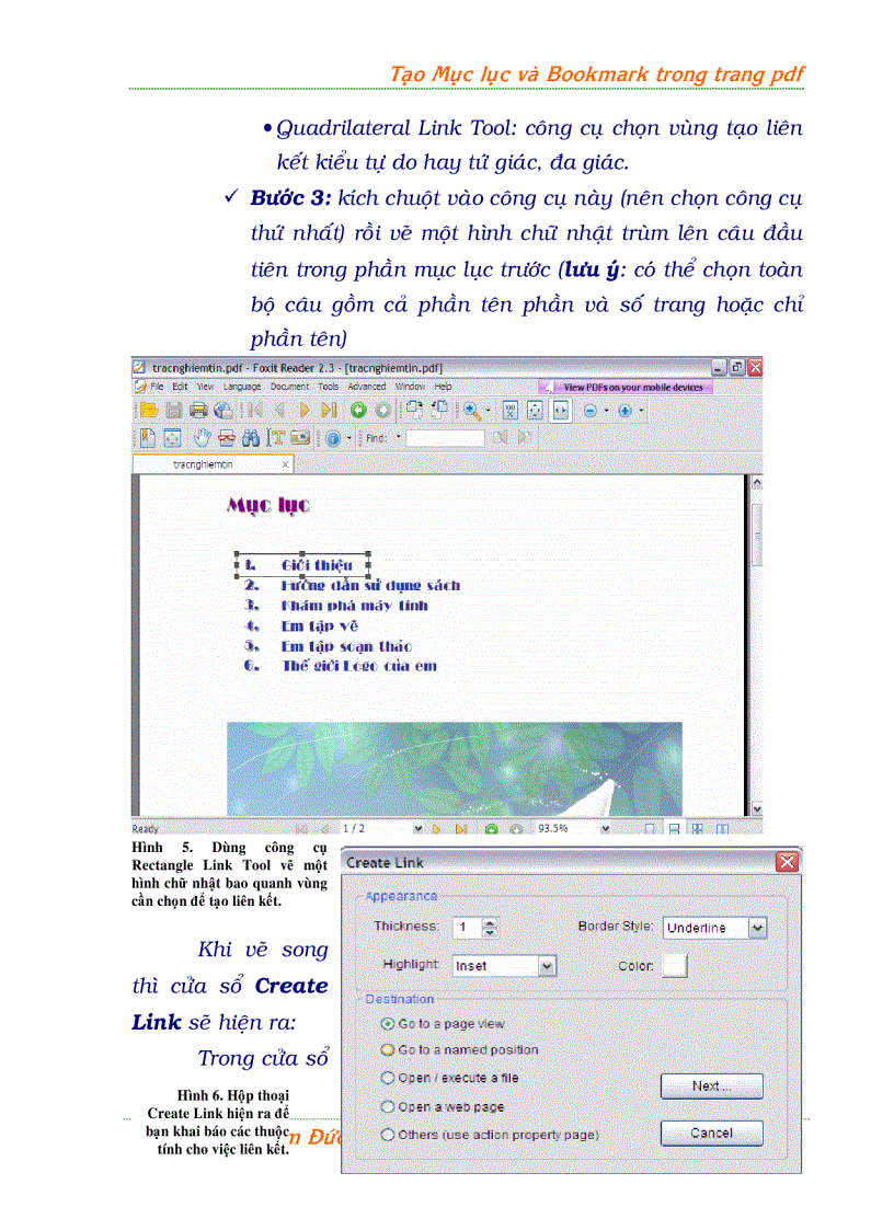 image for page Hướng dẫn tạo mục lục cho file PDF