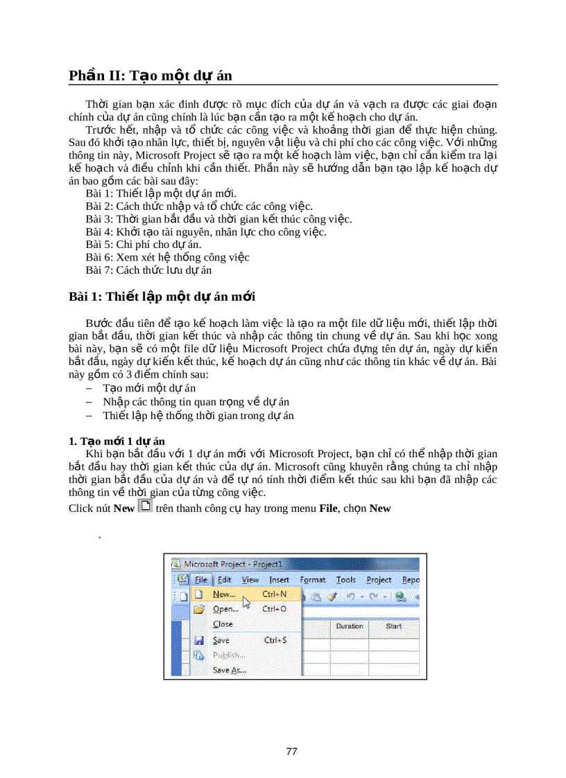 image for page Hướng dẫn MS Project 2007