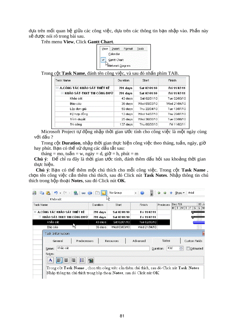 image for page Hướng dẫn MS Project 2007