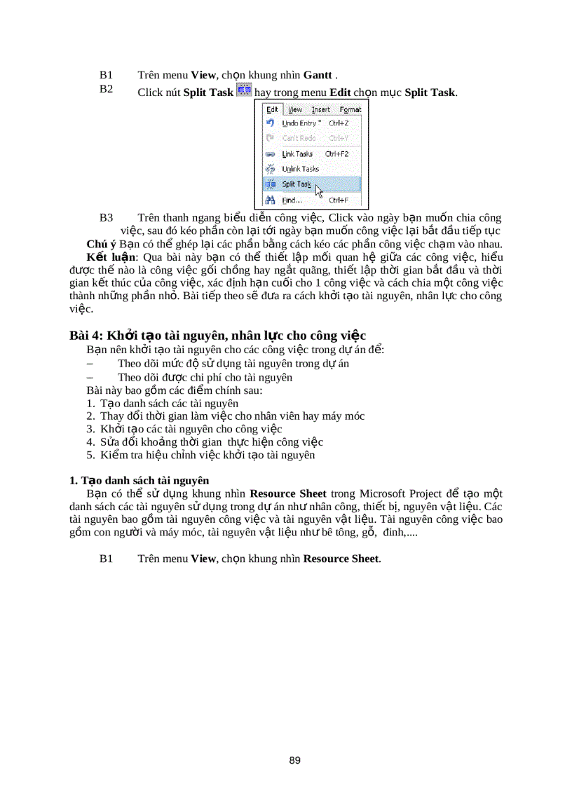 image for page Hướng dẫn MS Project 2007