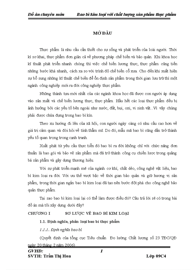 image for page Bao bì kim loại với chất lượng sản phẩm thực phẩm