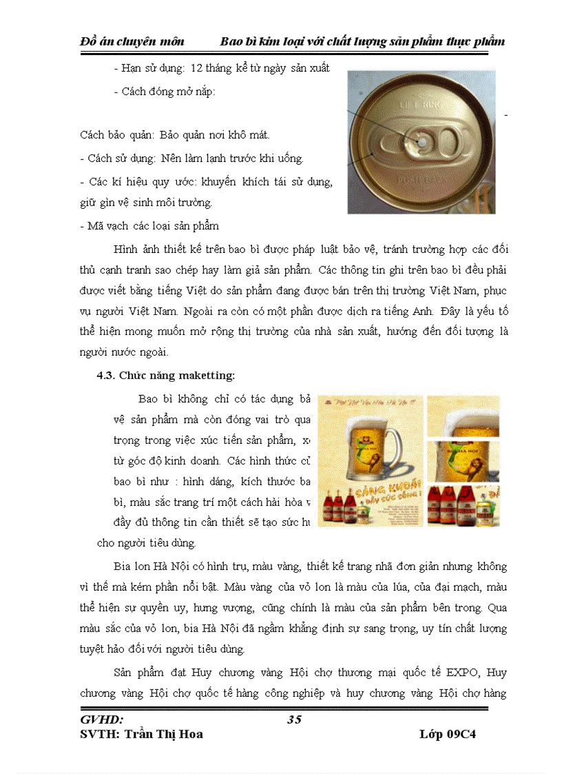 image for page Bao bì kim loại với chất lượng sản phẩm thực phẩm