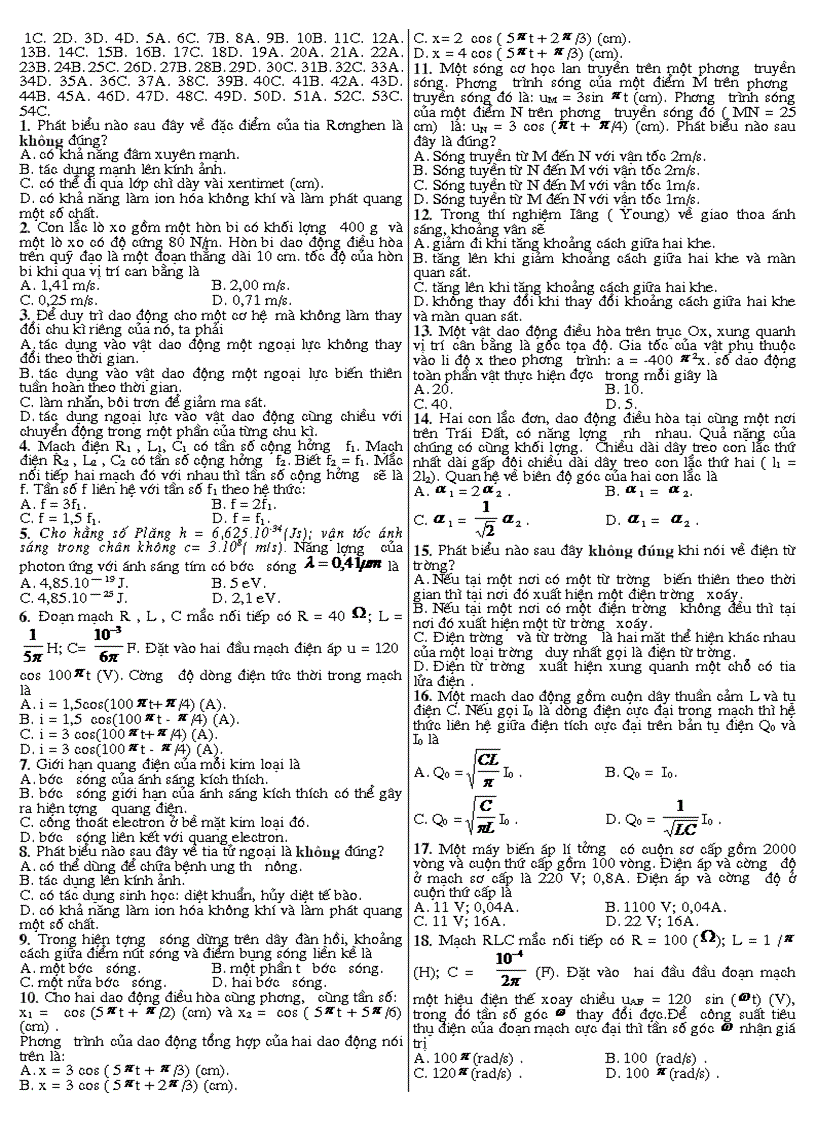 image for page Tổng hợp tài liệu luyện thi đại học có đáp án