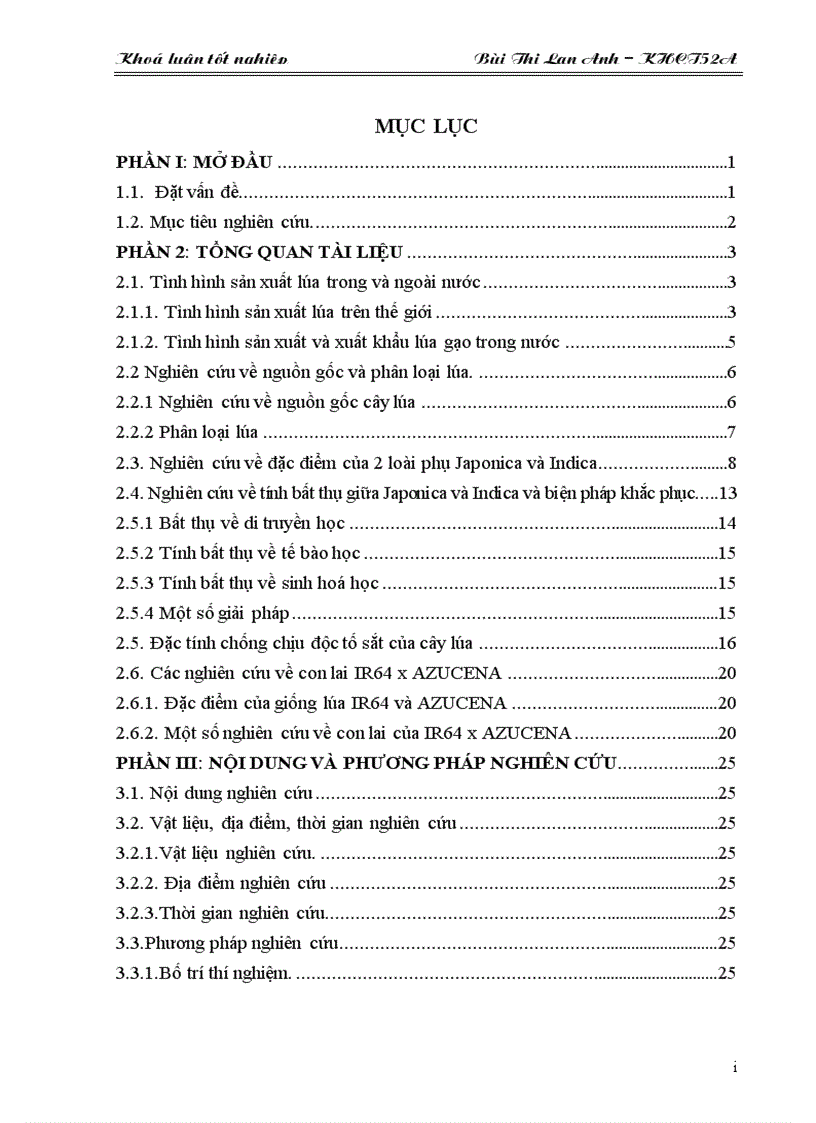 image for page Khảo sát một số dòng lúa nhập nội từ tổ hợp lai IR64 x AZUCENA trong vụ mùa 2010 tại Gia Lâm Hà Nội
