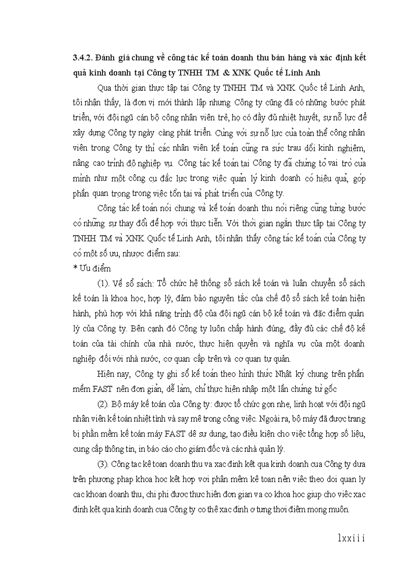 image for page Thực trạng công tác kế toán doanh thu bán hàng và xác định kết quả kinh doanh tại công ty TNHH thương mại và xuất nhập khẩu Quốc tế Linh Anh