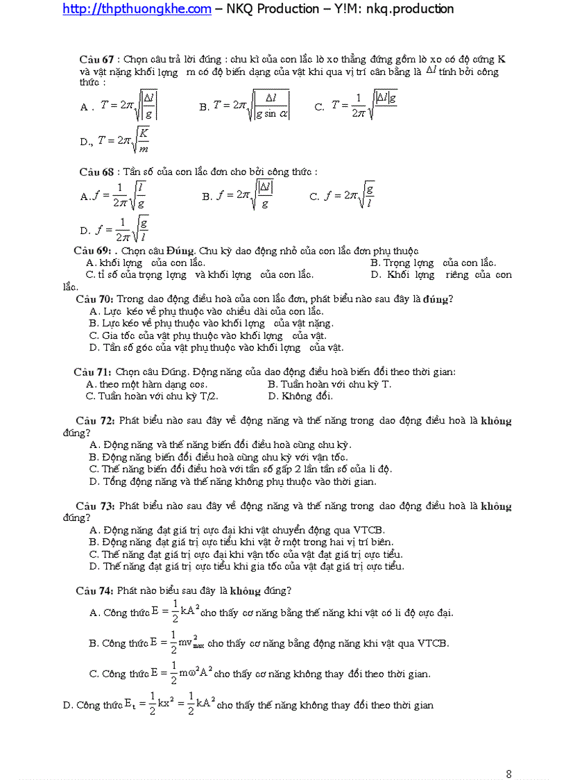 image for page 533 câu trắc nghiệm ôn thi ĐH môn vật lý