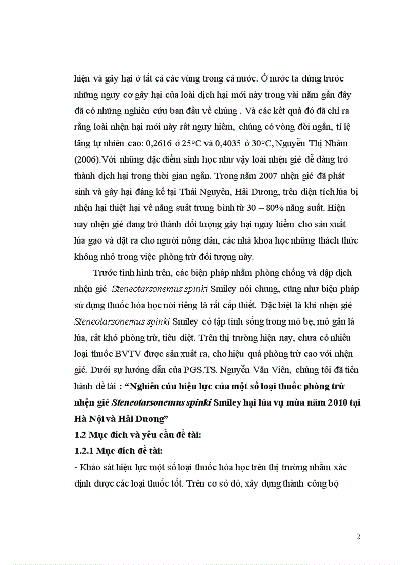 image for page Nghiên cứu hiệu lực của một số loại thuốc phòng trừ nhện gié Steneotarsonemus spinki Smiley hại lúa vụ mùa năm 2010 tại Hà Nội và Hải Dương