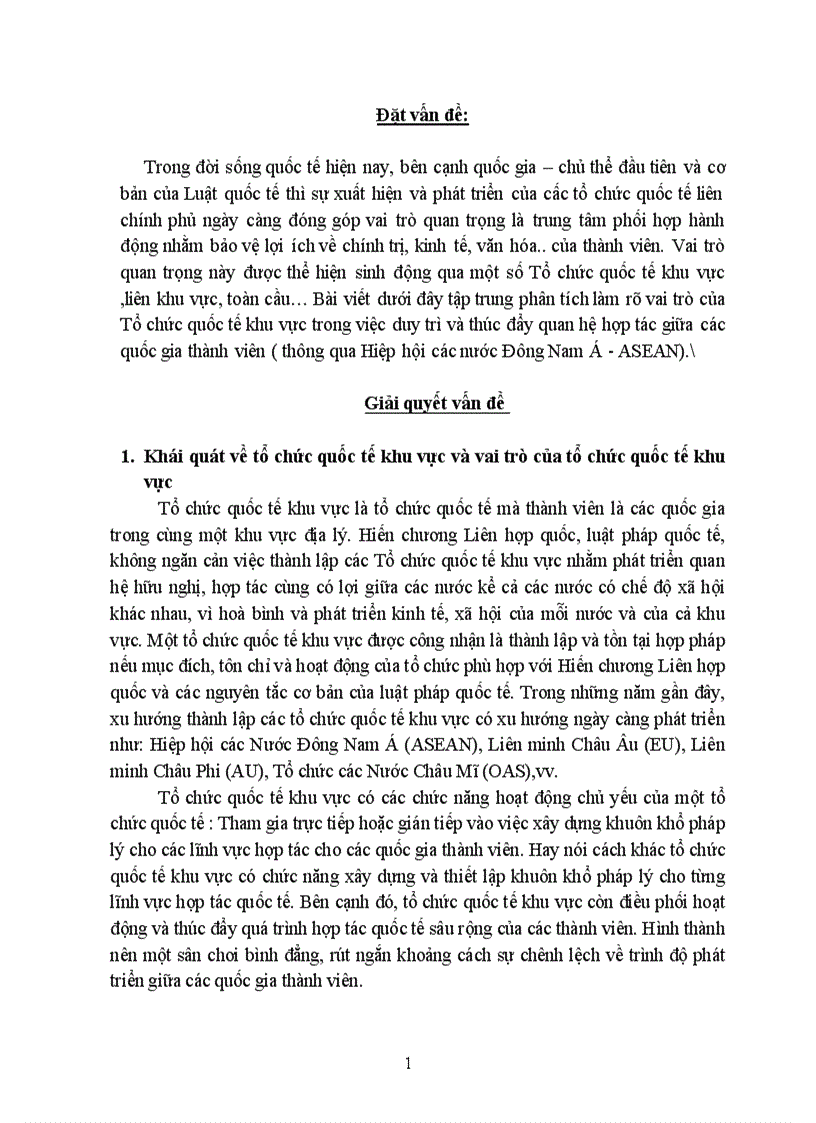 image for page Vai trò của Tổ chức quốc tế khu vực trong việc duy trì và thúc đẩy quan hệ hợp tác giữa các quốc gia thành viên thông qua Hiệp hội các nước Đông Nam Á ASEAN