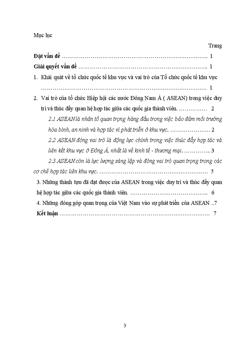 image for page Vai trò của Tổ chức quốc tế khu vực trong việc duy trì và thúc đẩy quan hệ hợp tác giữa các quốc gia thành viên thông qua Hiệp hội các nước Đông Nam Á ASEAN