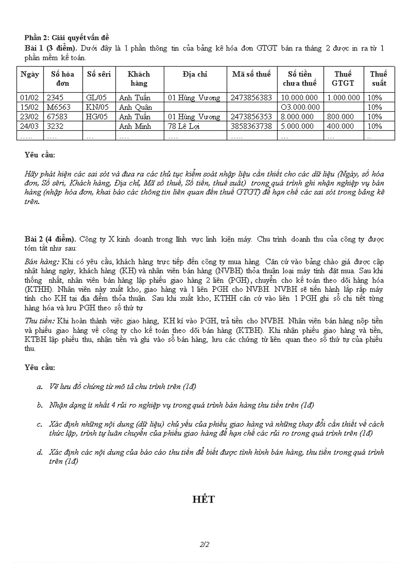 image for page Đề thi Hệ thống thông tin kế toán