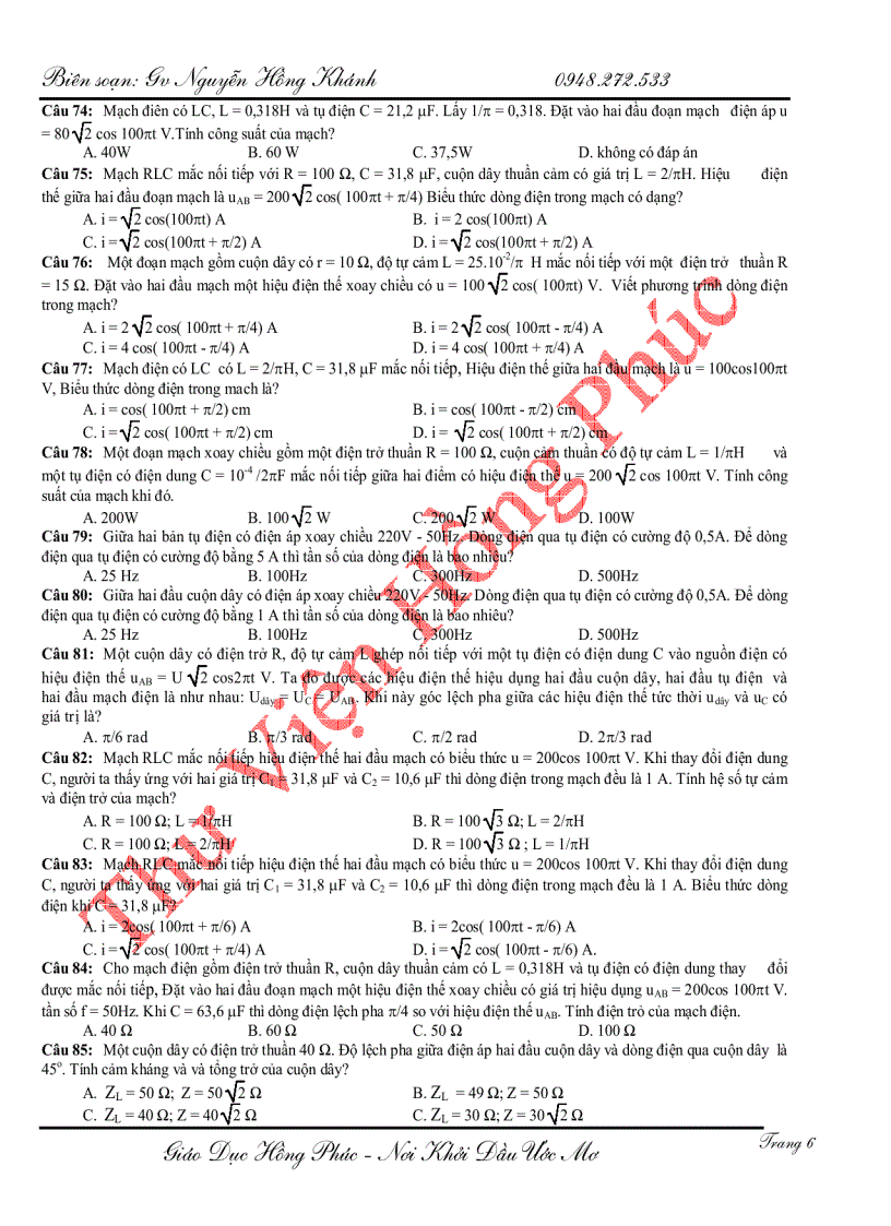 image for page Giới thiệu về dòng điện xoay chiều nguyến hồng khánh