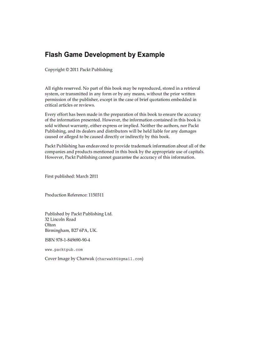 image for page Flash Game Development by Example